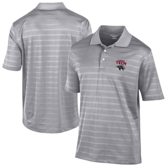 Men's Champion  Gray Florida Tech Panthers Textured Solid Polo