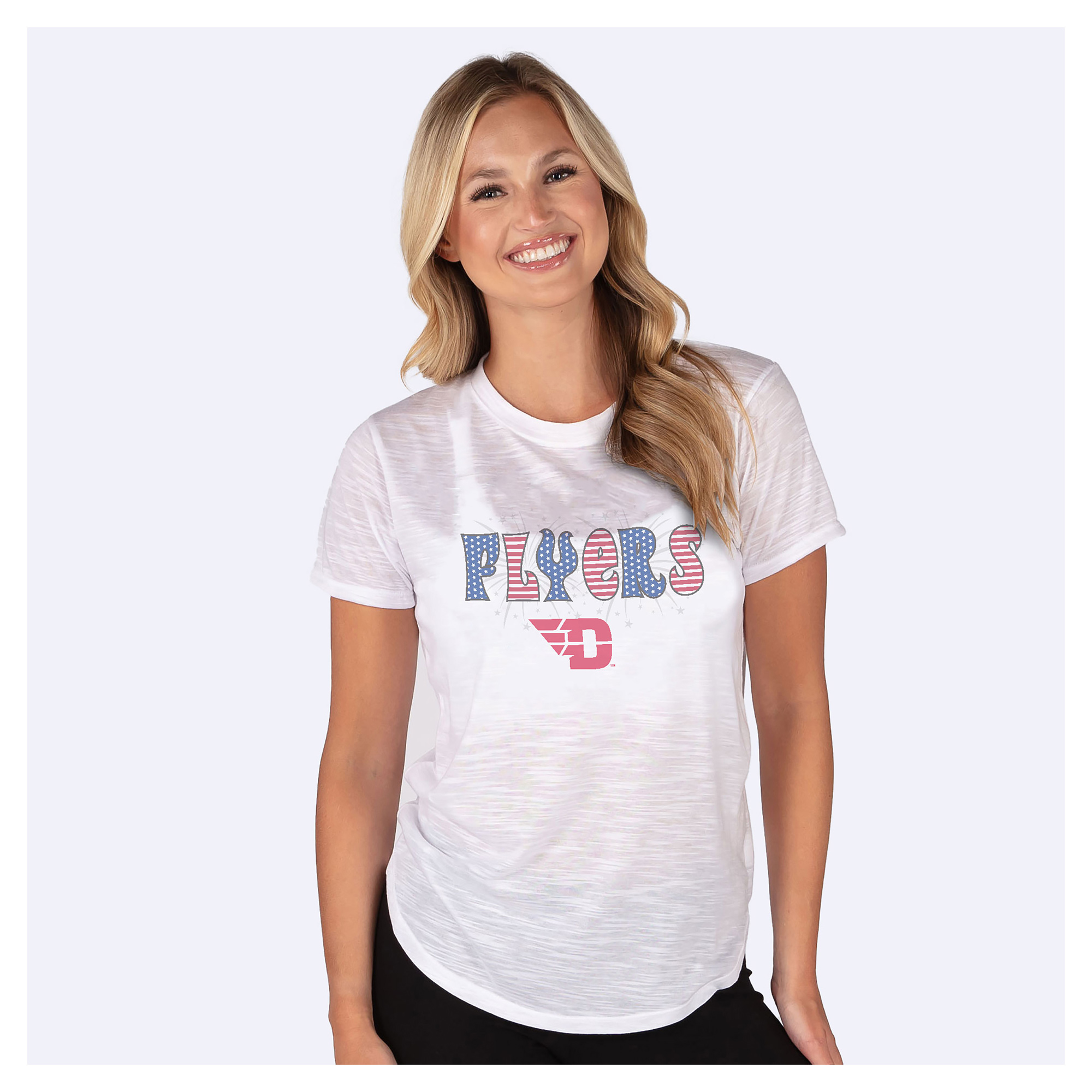 Women’s Concepts Sport White Dayton Flyers Stars and Stripes Infuse Lightweight Slub Knit Top Women’s Concepts Sport White Dayton Flyers Stars and Stripes Infuse Lightweight Slub Knit Top