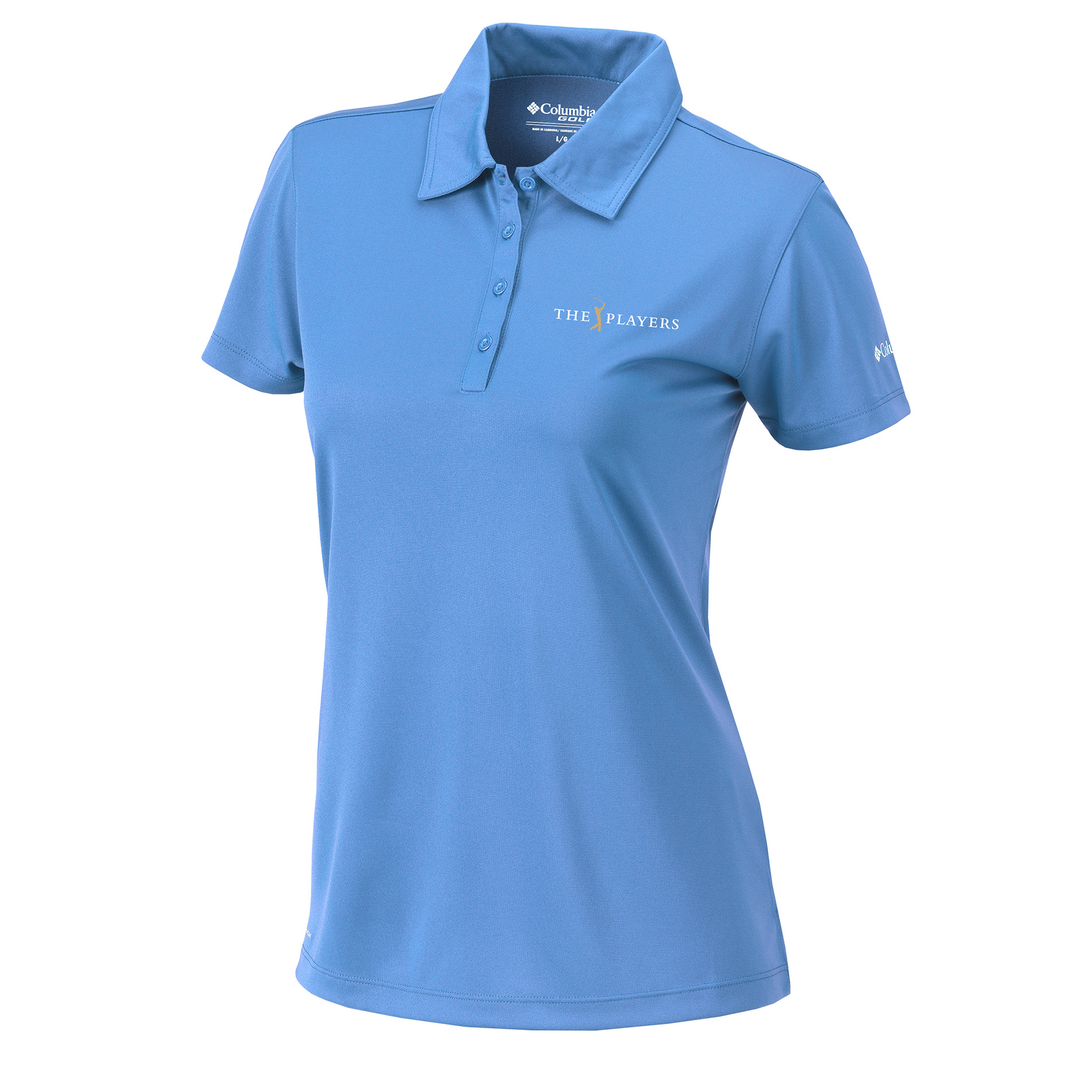 Women's Columbia Blue THE PLAYERS Omni-Wick Birdie Polo
