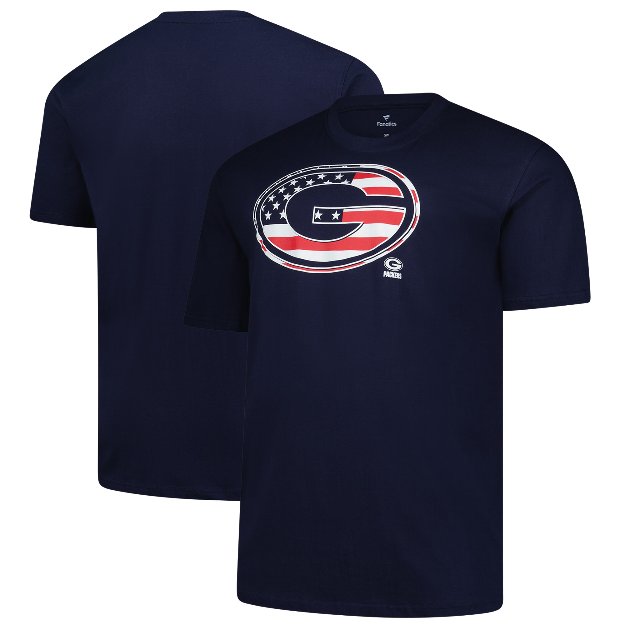 Men's Fanatics  Navy Green Bay Packers Big & Tall Americana T-Shirt