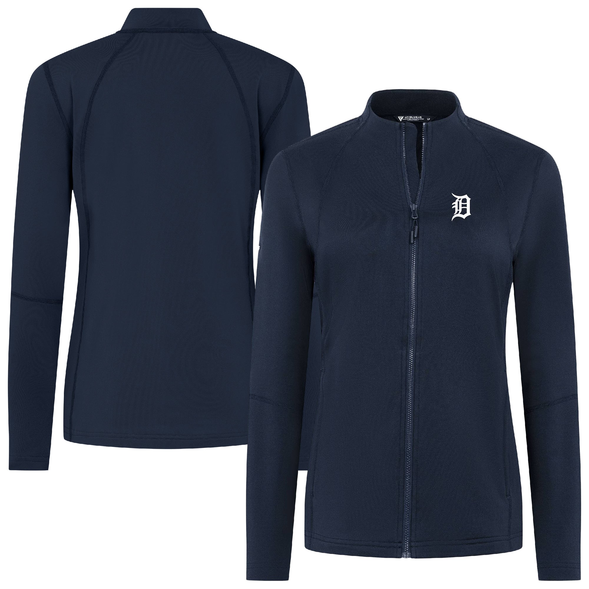 Women's Levelwear Navy Detroit Tigers Mesa Insignia 2.0 Full-Zip Jacket