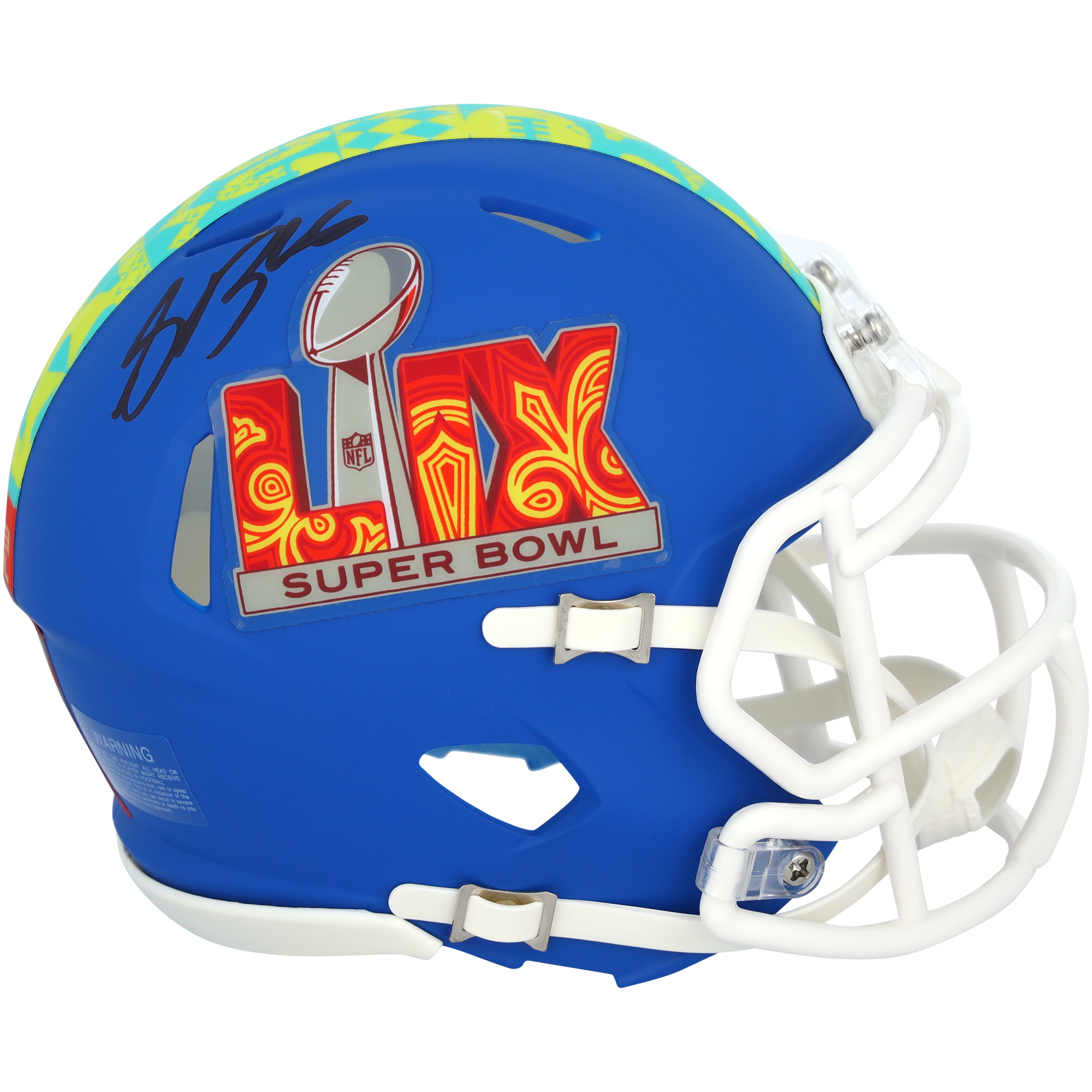 Saquon Barkley Philadelphia Eagles Autographed Riddell Super Bowl LIX Mini Helmet