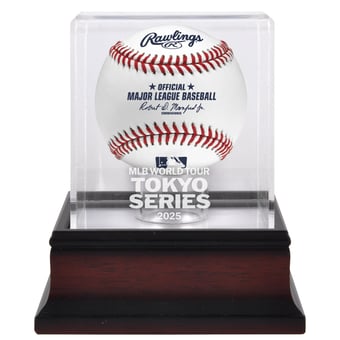 2025 MLB Tokyo Series Mahogany Logo Baseball Display Case