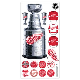 Detroit Red Wings Repositionable Stanley Cup Wall Decal Set