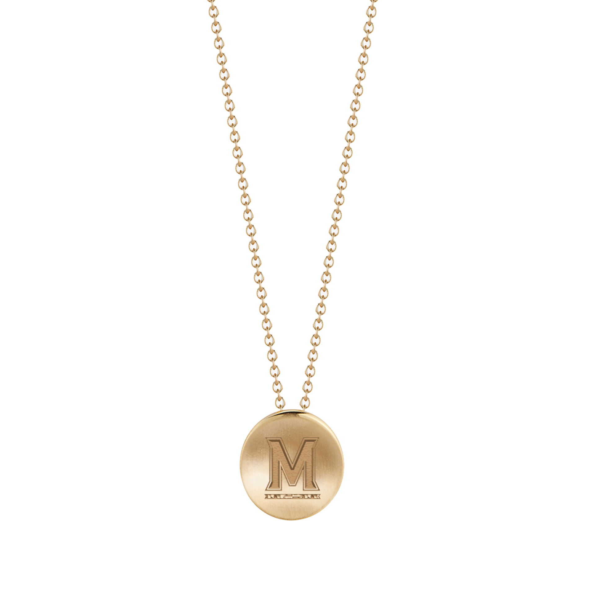 Kyle Cavan  Maryland Terrapins Gold Logo Necklace