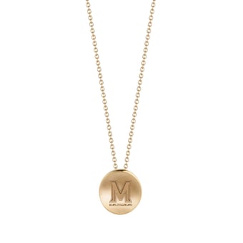 Kyle Cavan  Maryland Terrapins Gold Logo Necklace