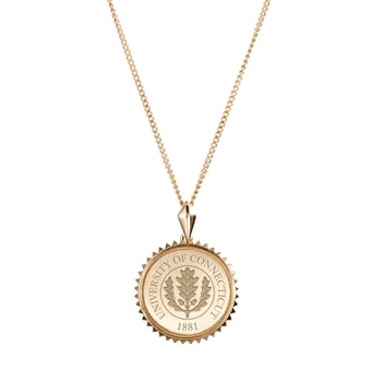 Kyle Cavan  UConn Huskies Gold Sunburst Necklace