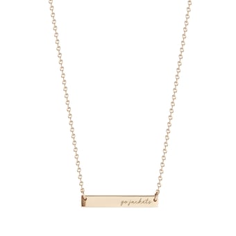 Kyle Cavan  Georgia Tech Yellow Jackets Gold Horizontal Bar Necklace