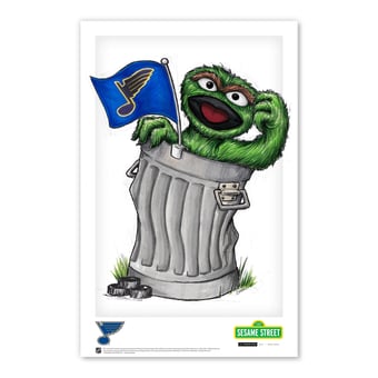 Oscar the Grouch St. Louis Blues 11" x 17" Sesame Street Poster Print