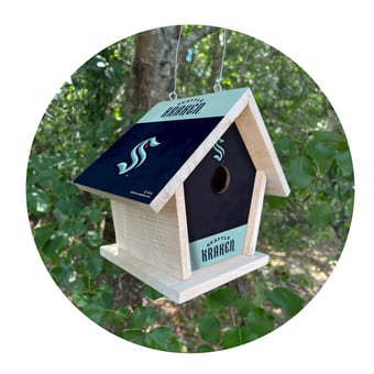 Seattle Kraken Team Pride Bird House