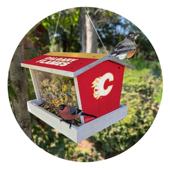 Calgary Flames Team Pride Bird Feeder