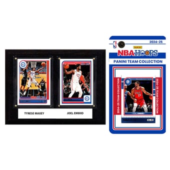 Philadelphia 76ers 6" x 8" Player Plaque & 2024 Team Trading Card Set