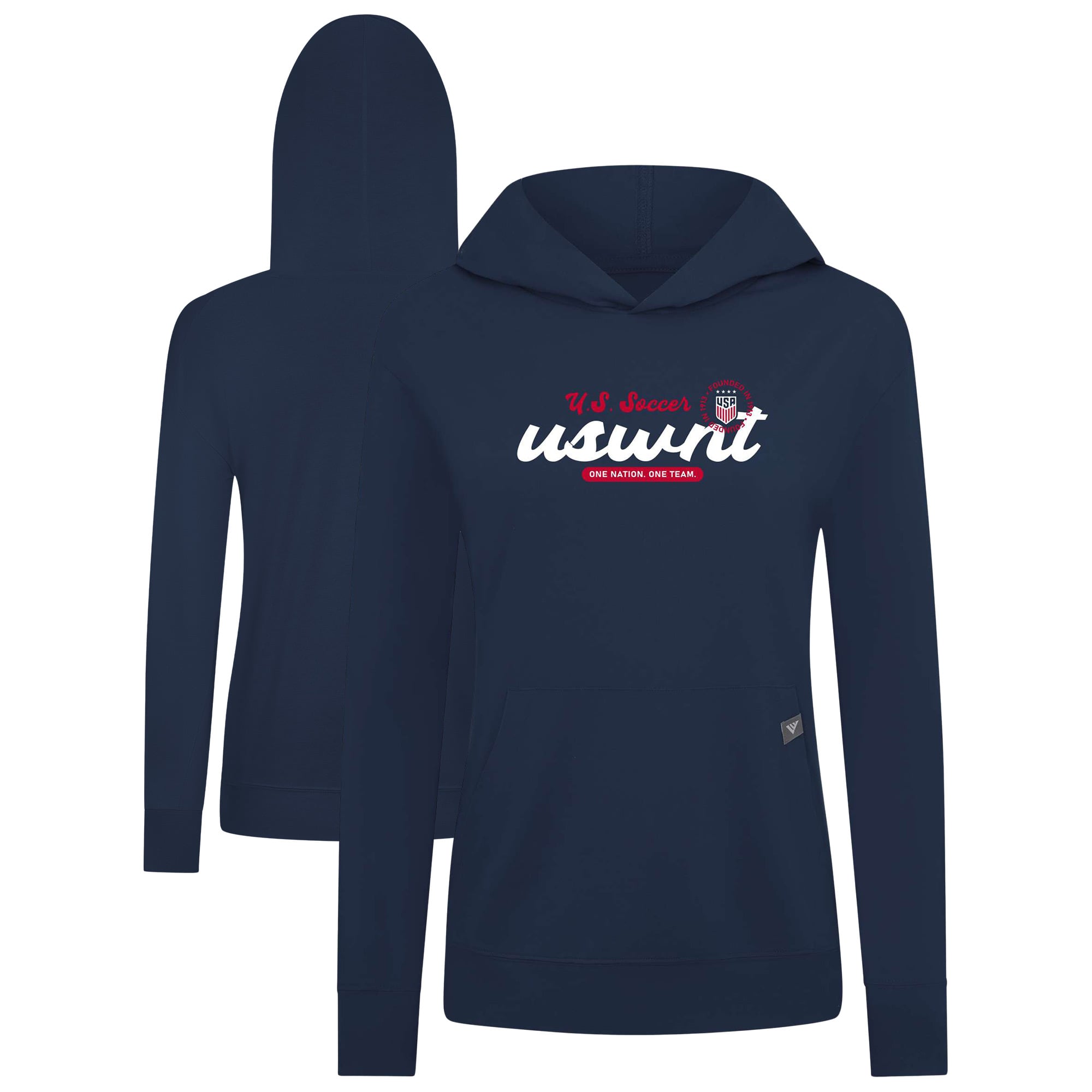 Women's Levelwear Navy USWNT Relay Pullover Hoodie