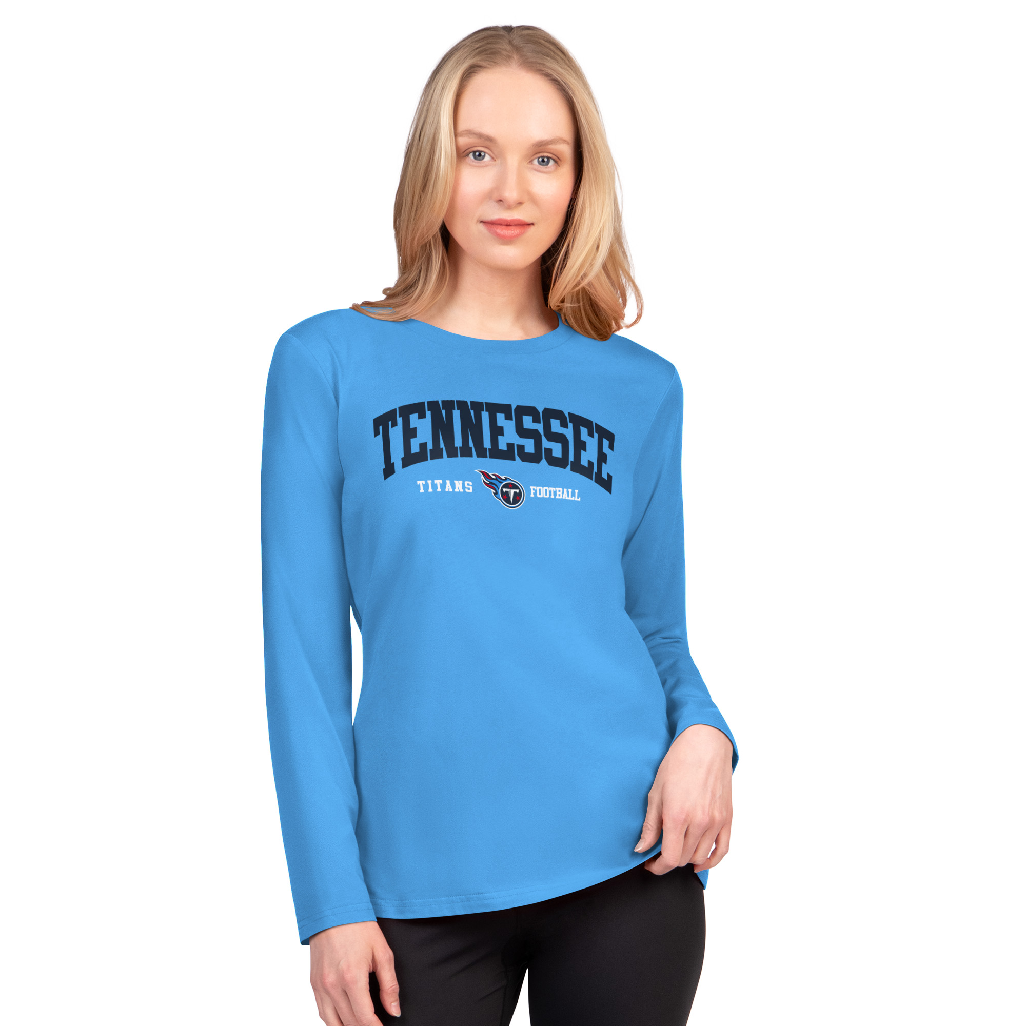 Women's G-III 4Her by Carl Banks Light Blue Tennessee Titans Best Play Long Sleeve T-Shirt