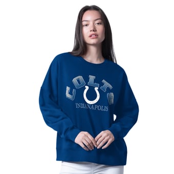 Women's G-III 4Her by Carl Banks Royal Indianapolis Colts Oversized Feud Sweatshirt