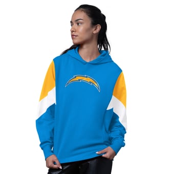 Women's Starter Powder Blue Los Angeles Chargers Scrimmage Hoodie