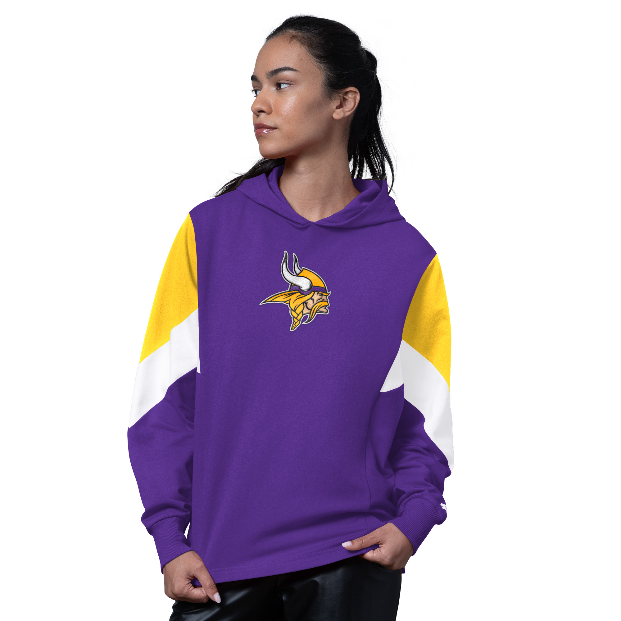 Women's Starter Purple Minnesota Vikings Scrimmage Hoodie