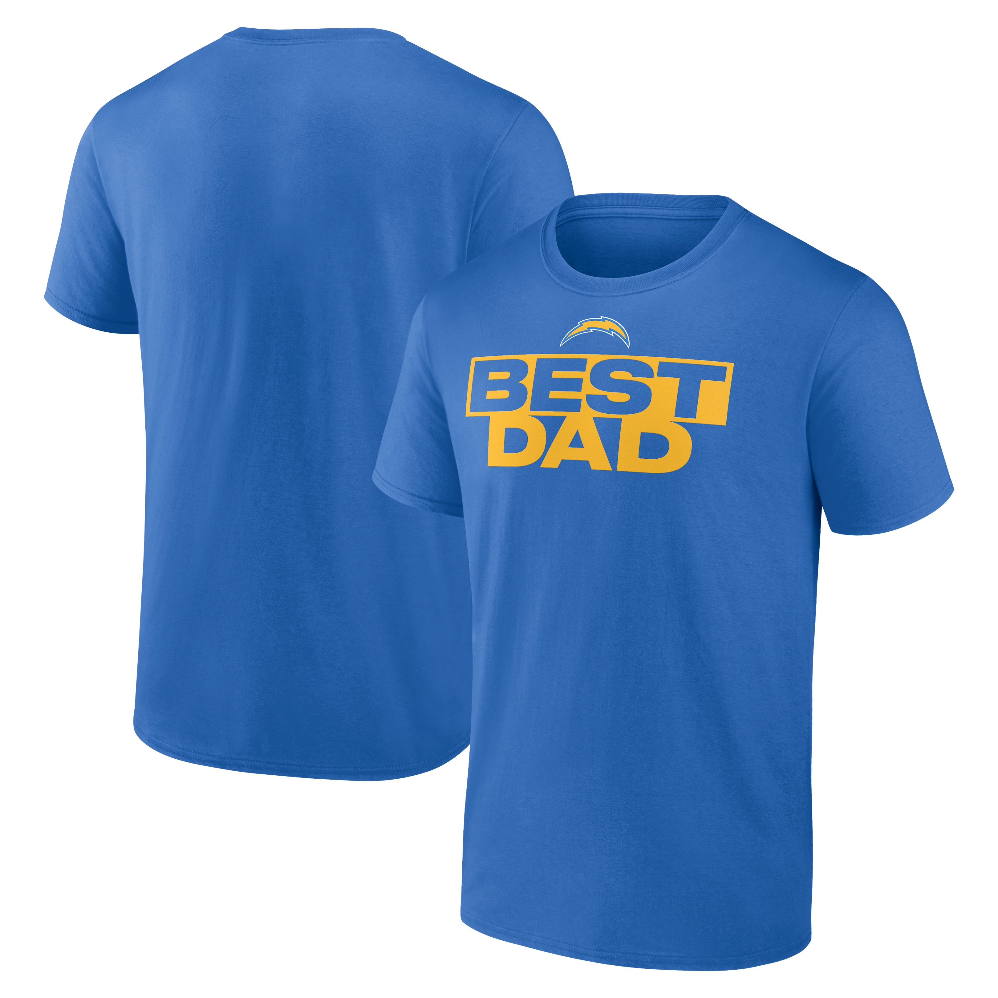 Men's Powder Blue Los Angeles Chargers Best Dad Father's Day T-Shirt