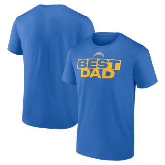 Men's Powder Blue Los Angeles Chargers Best Dad Father's Day T-Shirt