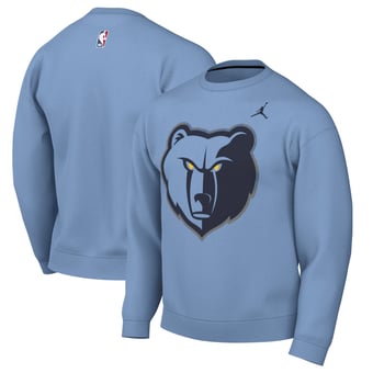 Men's Jordan Brand Light Blue Memphis Grizzlies Statement Edition Sweatshirt
