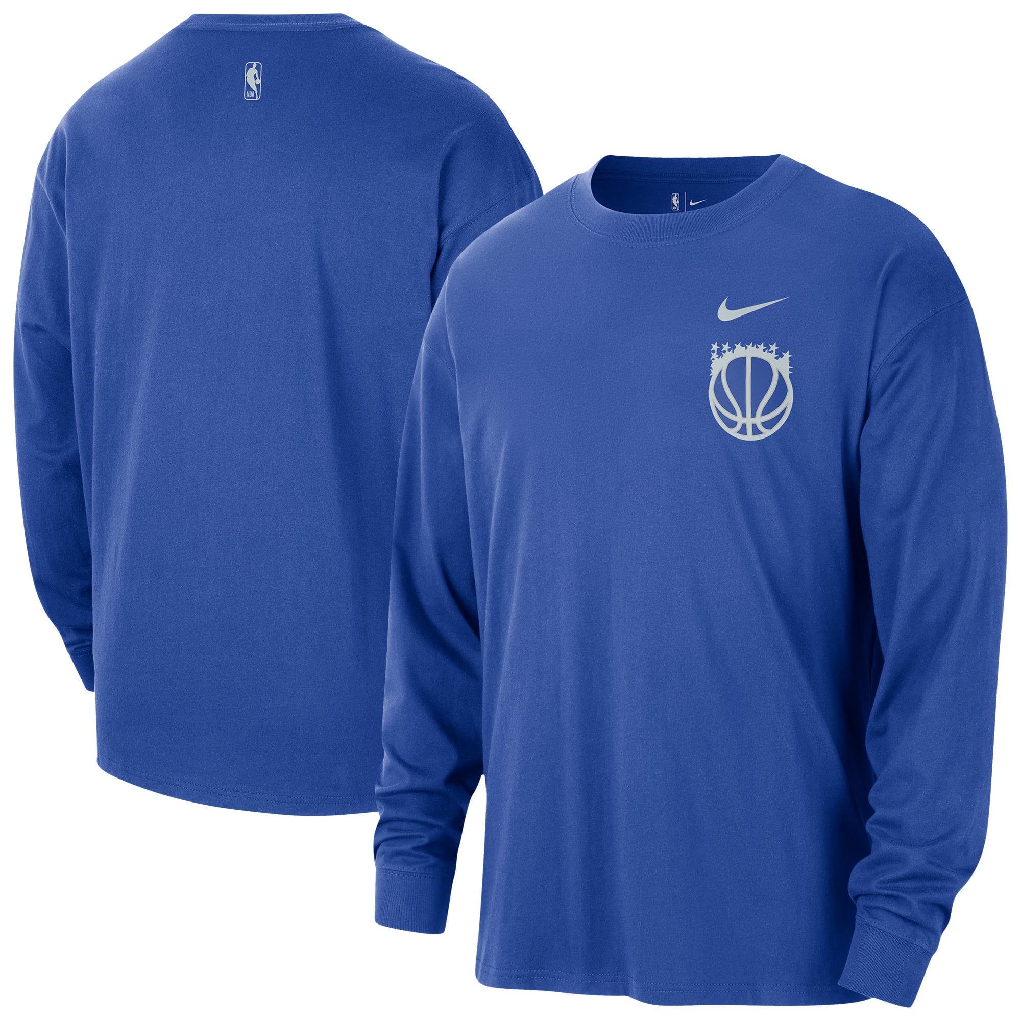 Men's Nike Blue Orlando Magic 2025/26 City Edition Remix Essential Logo Long Sleeve T-Shirt
