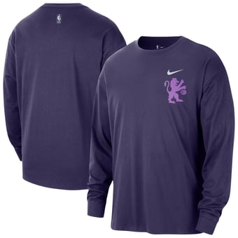 Men's Nike  Purple Sacramento Kings 2025/26 City Edition Remix Essential Logo Long Sleeve T-Shirt