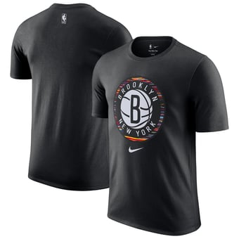 Men's Nike  Black Brooklyn Nets 2025/26 City Edition Remix Essential Logo T-Shirt