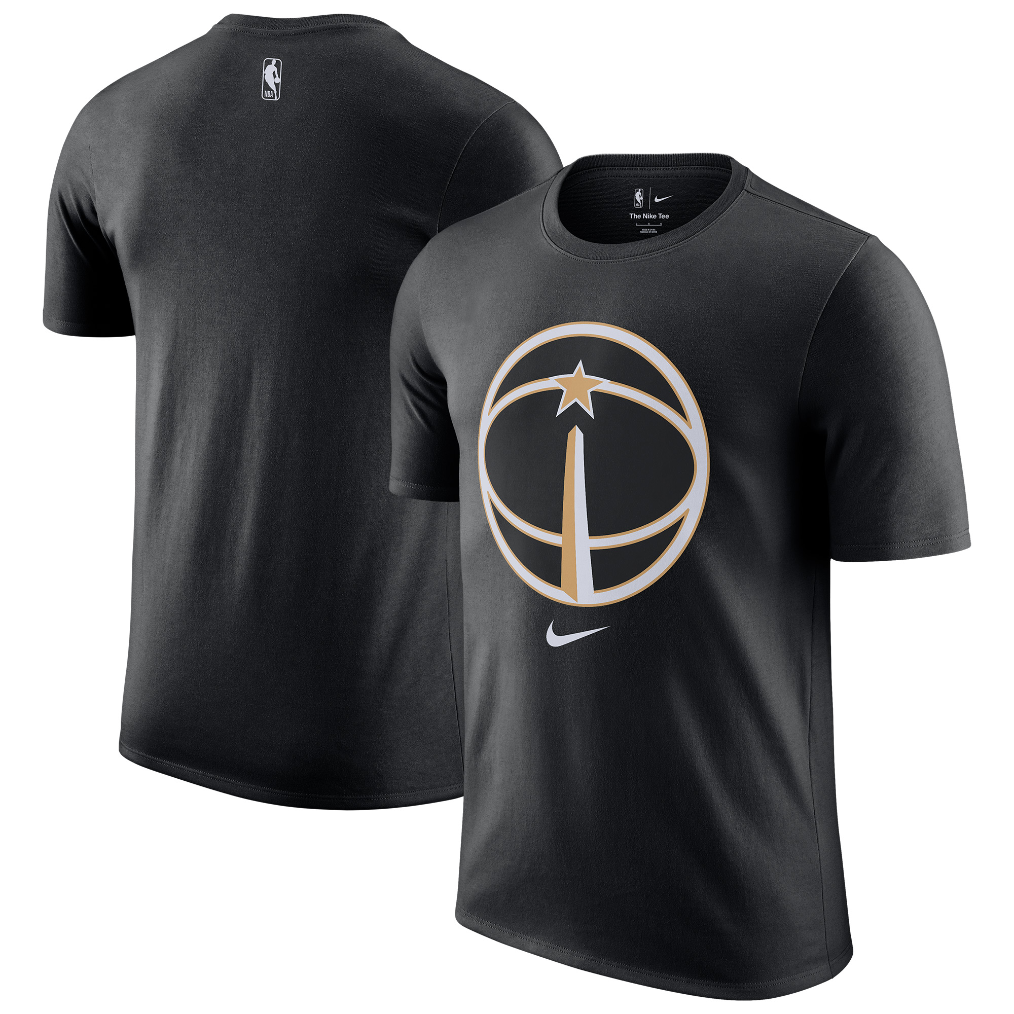 Men's Nike Black Washington Wizards 2025/26 City Edition Remix Essential Logo T-Shirt