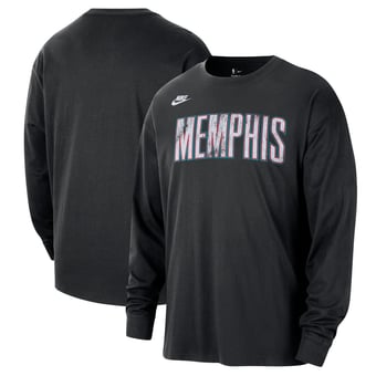 Unisex Nike Black Memphis Grizzlies Classic Edition Hardwood Classics Essential Logo Long Sleeve T-Shirt