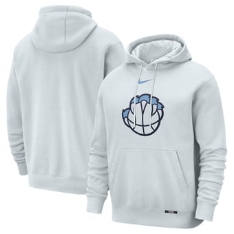Men's Nike  Silver Memphis Grizzlies 2025/26 City Edition Essential Logo Remix Hoodie