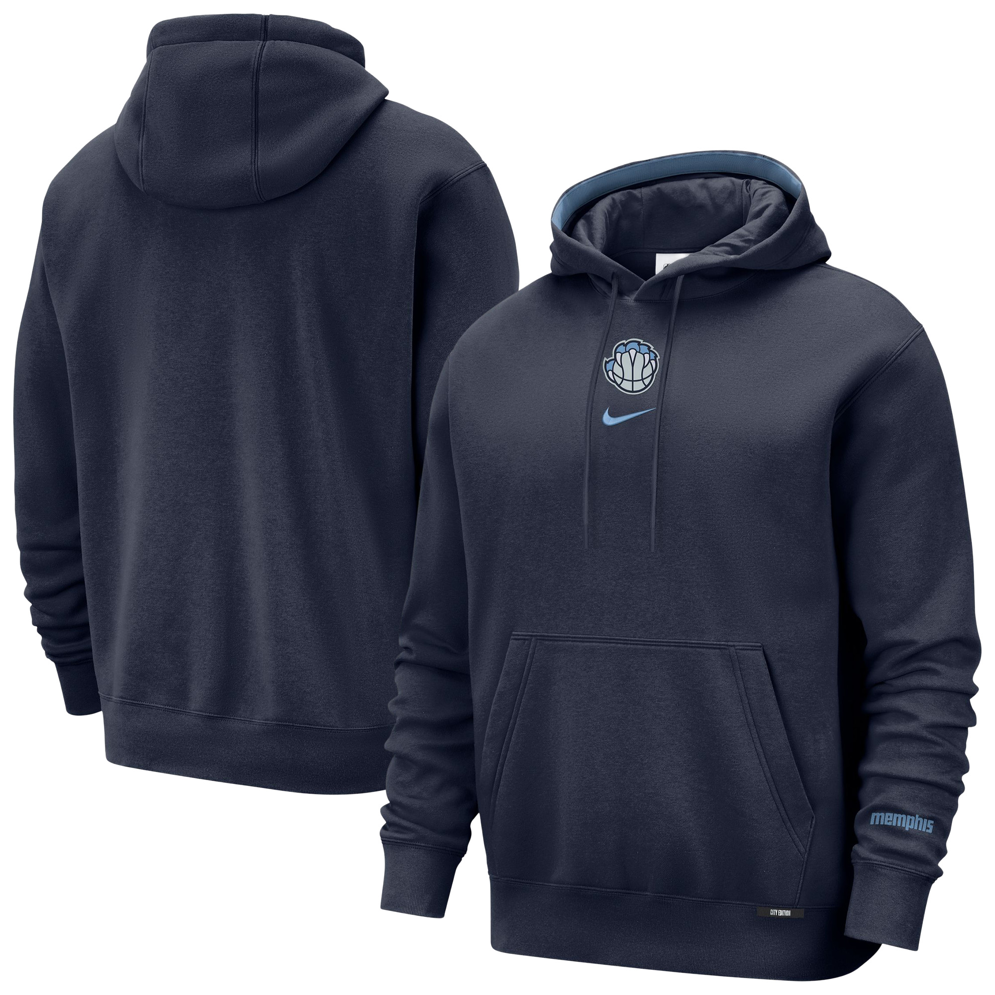 Men's Nike Navy Memphis Grizzlies 2025/26 City Edition Courtside Remix Premium Hoodie