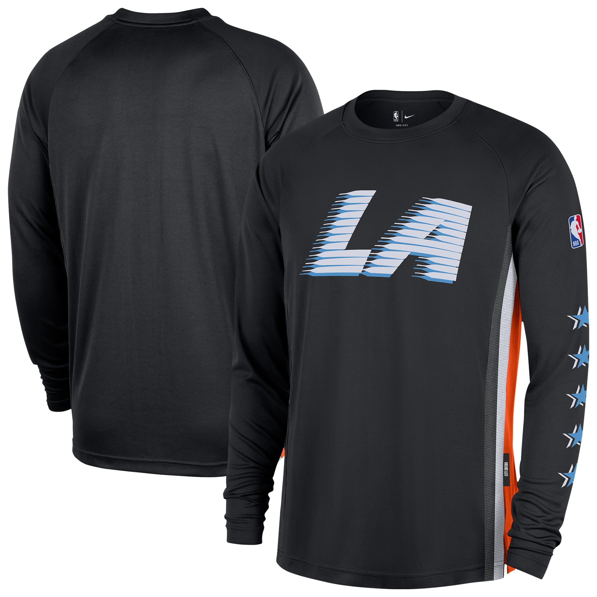 Men's Nike Black LA Clippers 2025/26 City Edition Authentic Pregame Dri-FIT Long Sleeve Shooting T-Shirt