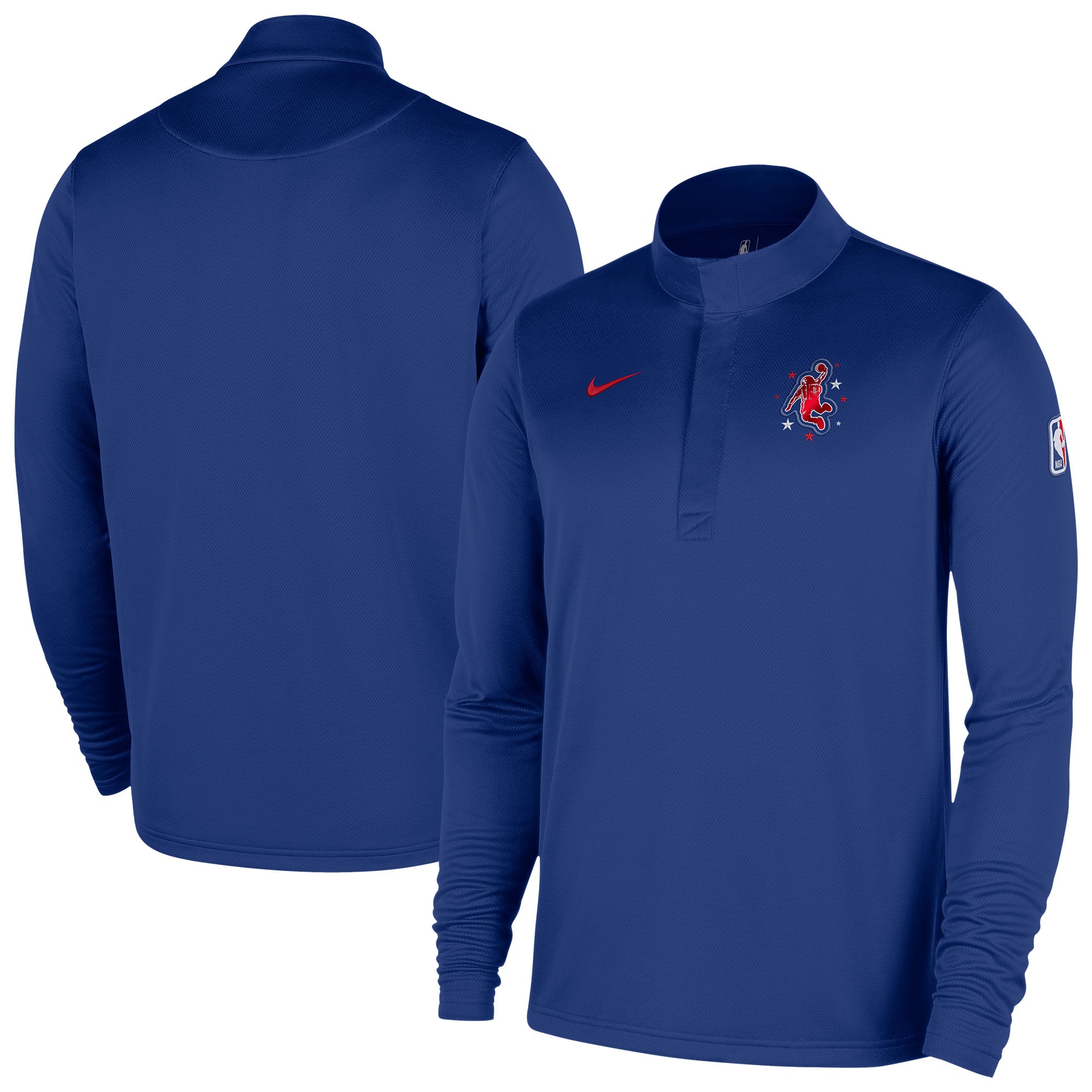 Men's Nike  Blue Houston Rockets 2025/26 City Edition Remix Authentic Coaches Dri-FIT Half-Zip Top