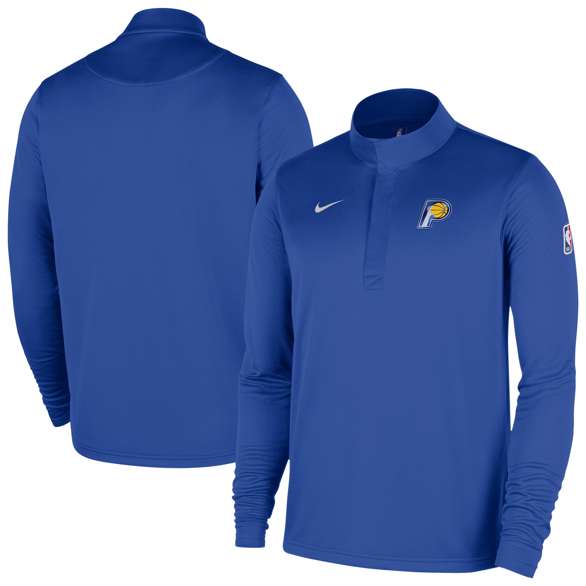 Men's Nike  Blue Indiana Pacers 2025/26 City Edition Remix Authentic Coaches Dri-FIT Half-Zip Top