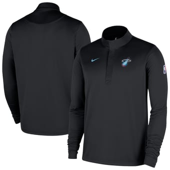 Men's Nike  Black Miami Heat 2025/26 City Edition Remix Authentic Coaches Dri-FIT Half-Zip Top