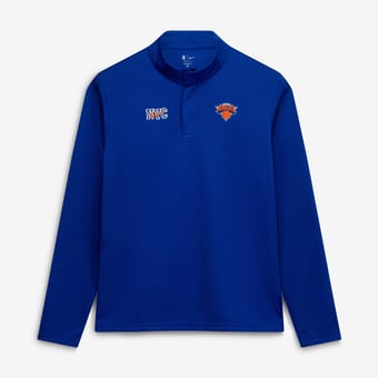 Men's Nike  Blue New York Knicks 2025/26 City Edition Remix Authentic Coaches Dri-FIT Half-Zip Top