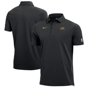 Men's Nike  Black Cleveland Cavaliers 2025/26 Authentic Dri-FIT Coaches Polo