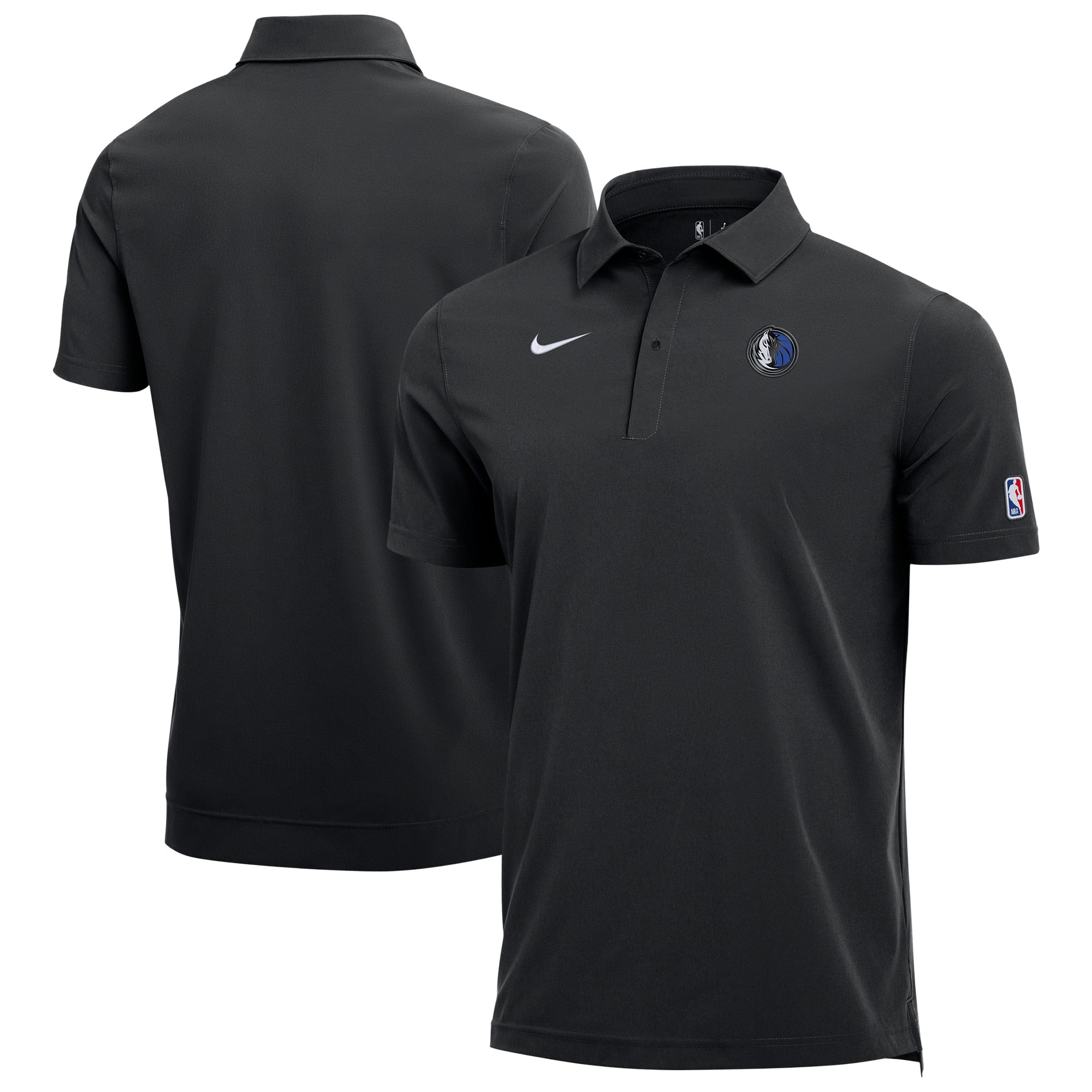 Men's Nike Black Dallas Mavericks 2025/26 Authentic Dri-FIT Coaches Polo