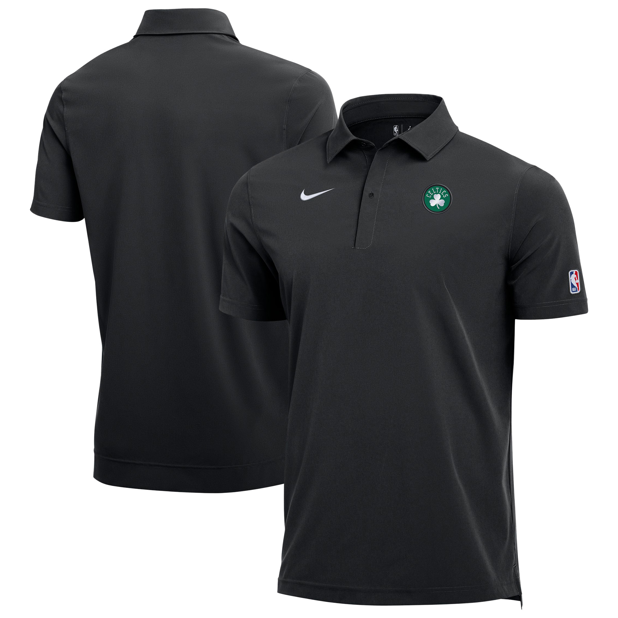 Men's Nike Black Boston Celtics 2025/26 Authentic Dri-FIT Coaches Polo