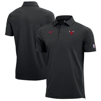 Men's Nike  Black Chicago Bulls 2025/26 Authentic Dri-FIT Coaches Polo