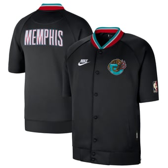 Men's Nike Black Memphis Grizzlies Classic Edition Hardwood Classics Authentic On-Court Game Full-Snap Jacket