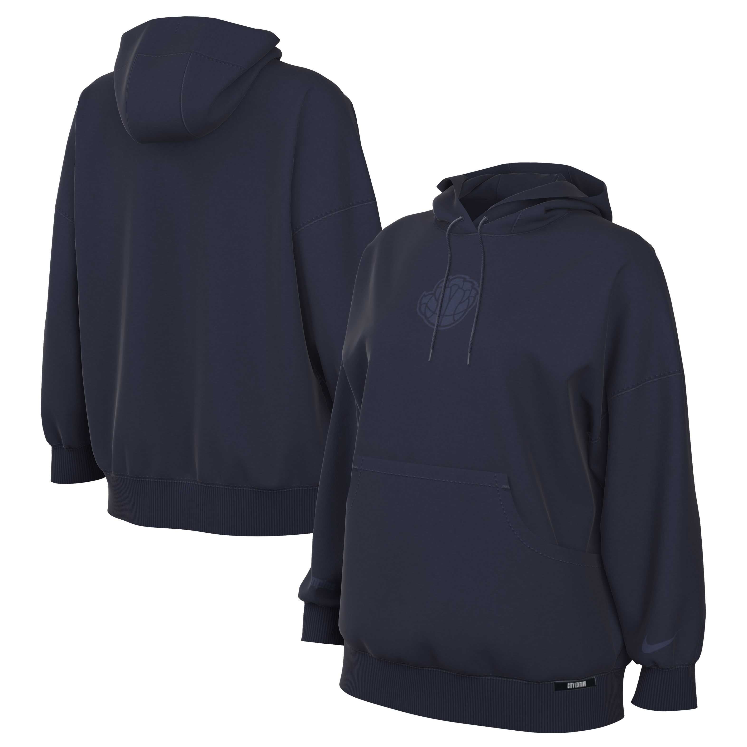 Women's Nike Navy Memphis Grizzlies 2025/26 City Edition Remix Premium Fleece Hoodie