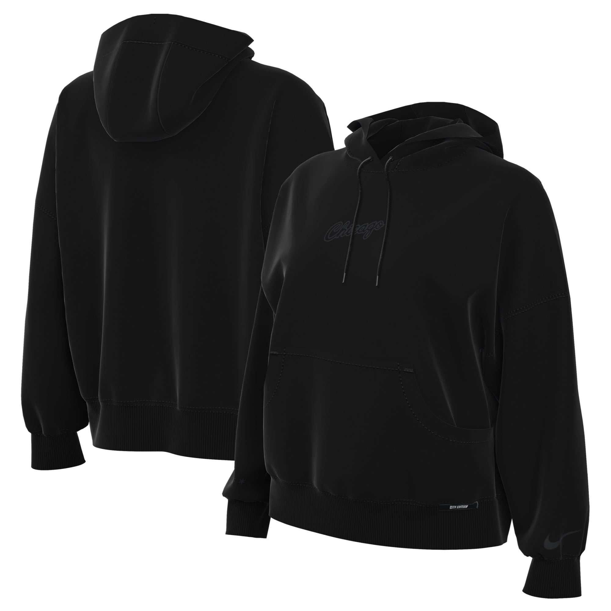 Women's Nike Black Chicago Bulls 2025/26 City Edition Remix Premium Fleece Hoodie