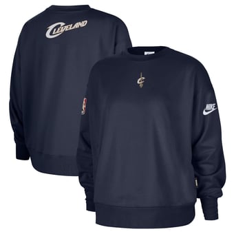 Women's Nike Navy Cleveland Cavaliers Classic Edition Hardwood Classics Premium Phoenix Fleece Sweatshirt