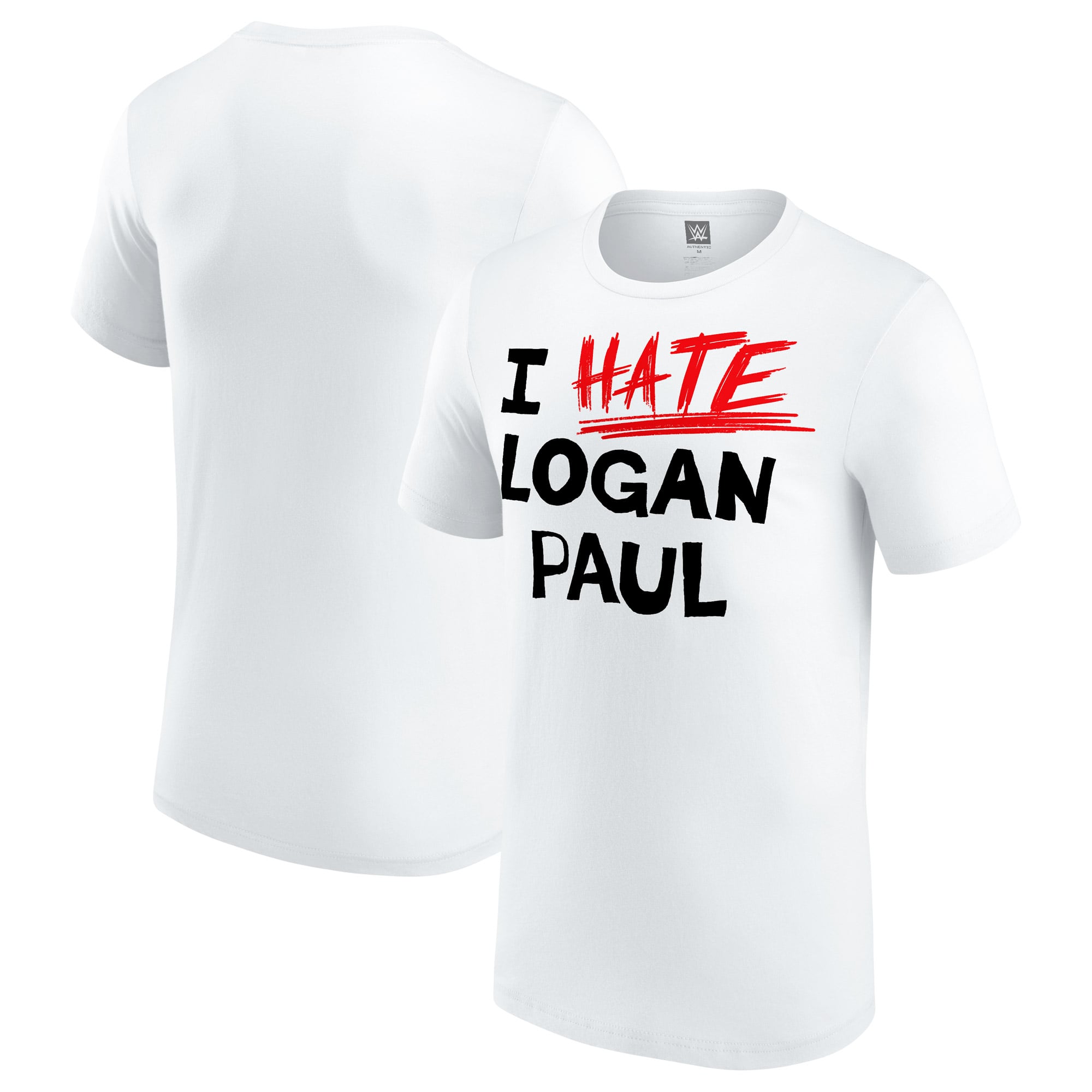 Men's White Logan Paul I Hate Logan Paul T-Shirt