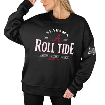 Women's Gameday Couture Black Alabama Crimson Tide Players Only Premium Pullover Sweatshirt