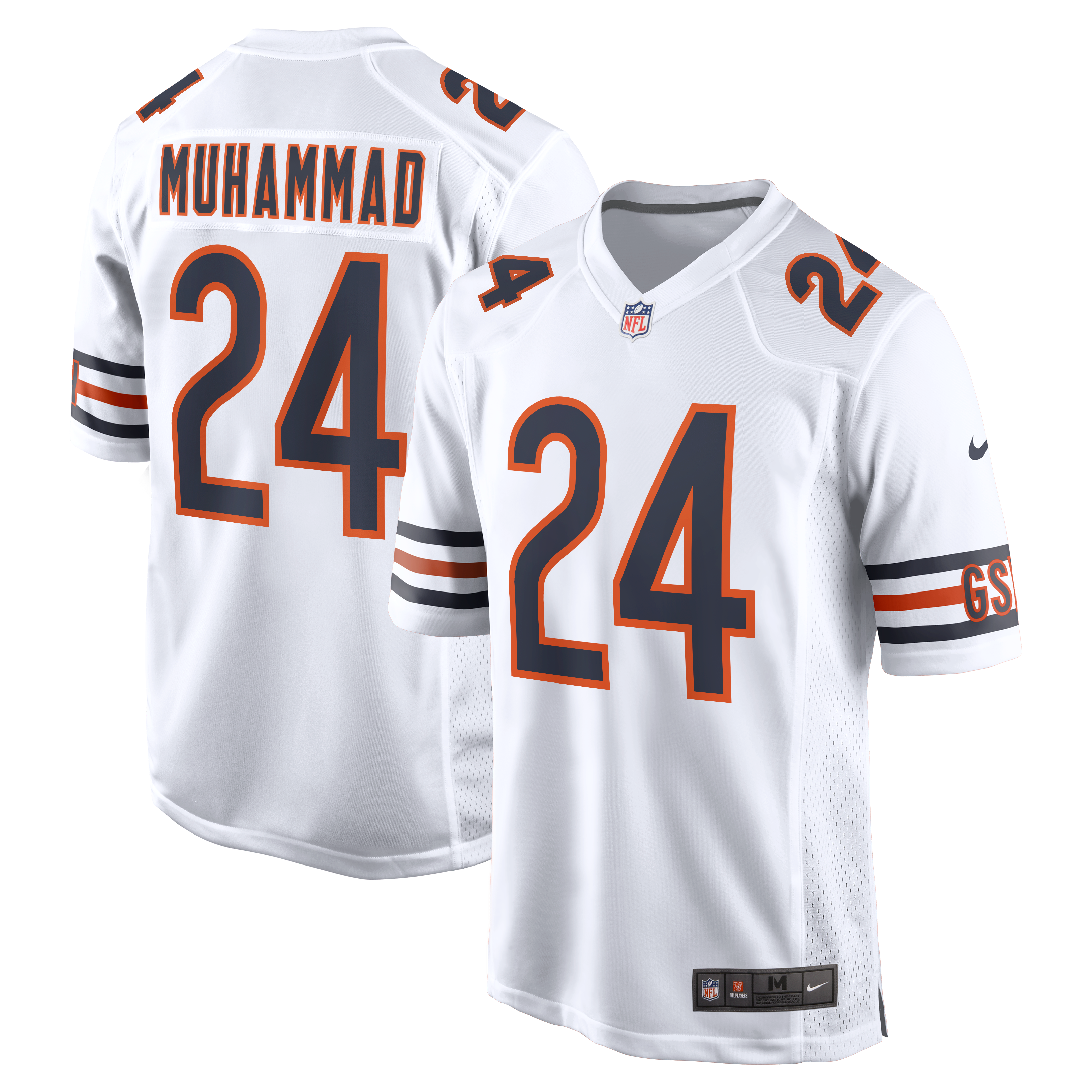 Men's Nike Malik Muhammad White Chicago Bears Game Jersey