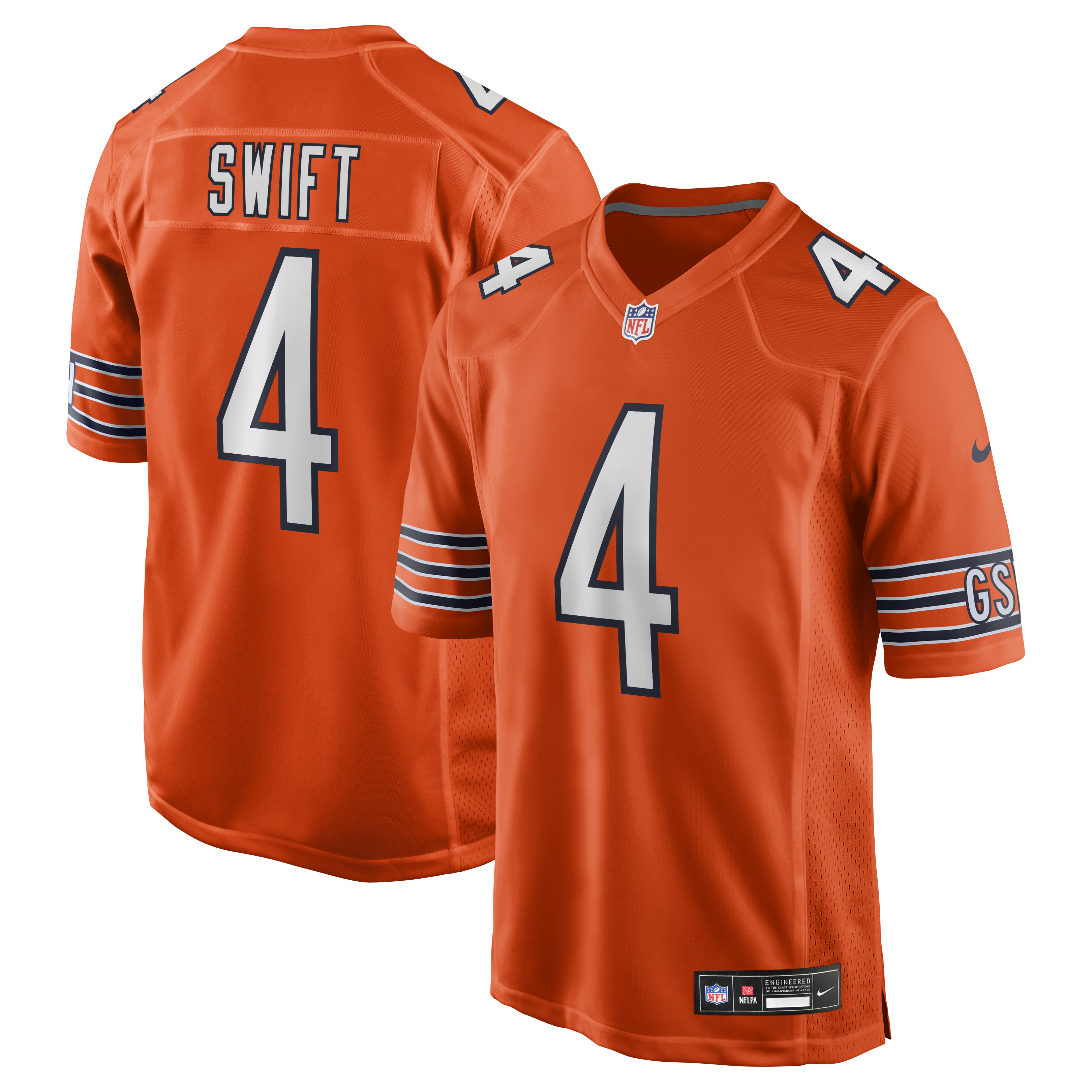 Men's Nike D'Andre Swift Orange Chicago Bears Alternate Game Jersey