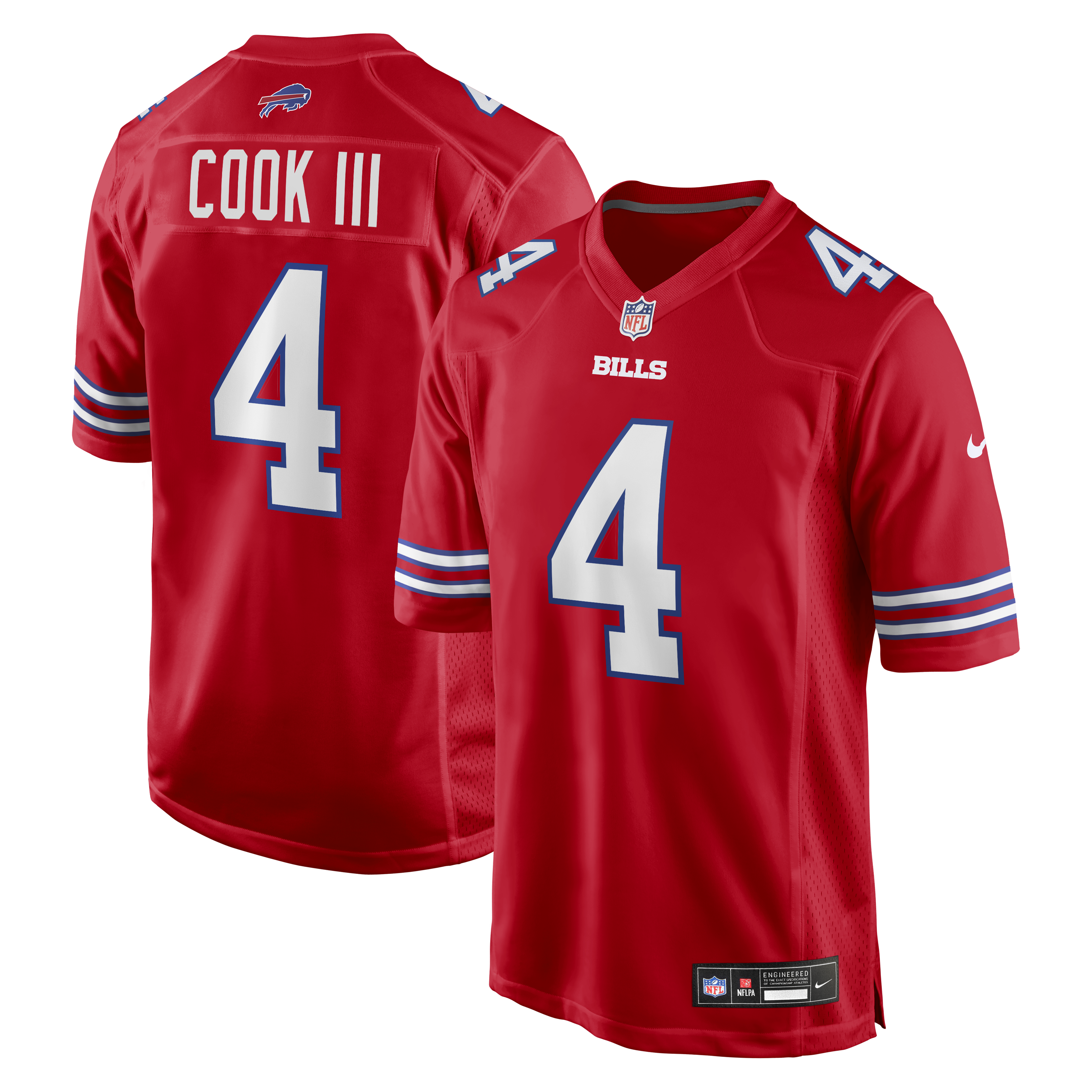 Men's Nike James Cook III Red Buffalo Bills Alternate Game Jersey