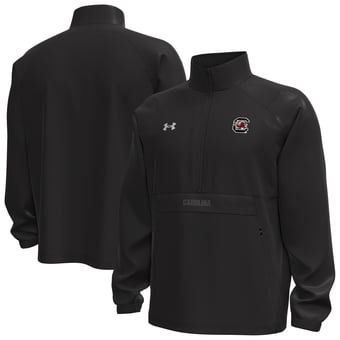 Men's Under Armour  Black South Carolina Gamecocks Unstoppable Woven Anorak Storm Tech Half-Zip Jacket
